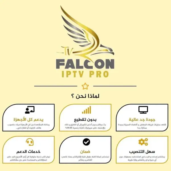⁦FALCON TV PRO - اشتراك فالكون سنوي⁩ - الصورة ⁦2⁩